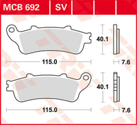 TRW Lucas Rivestimento sinterizzato MCB692SV