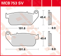 TRW Lucas Rivestimento sinterizzato MCB753SV