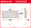 TRW Lucas Rivestimento Sinterizzato MCB816SV