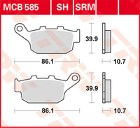 TRW Lucas Sintered rivestimento MCB585SH